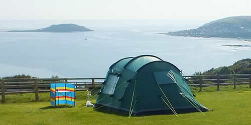 Enjoy the sea views from your tent at Bay View Farm Camping Site